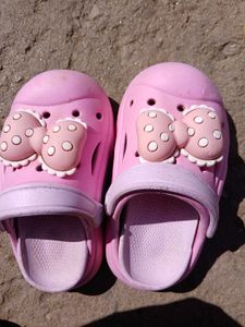Cute Pink Bow Clogs