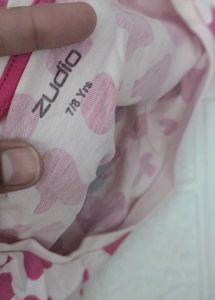 Cute Zudio Pink Heart Print T-shirt