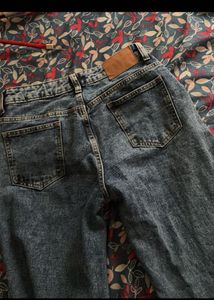 Blue Wash Wide Leg Jeans
