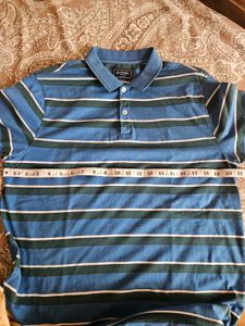Byford Blue Striped Polo T-Shirt