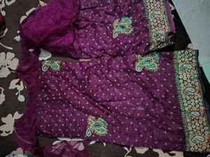 wine full flare plazzo suit dupatta