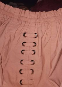 Peach Off-Shoulder Dress