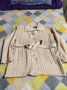 Cable Knit Cardigan with Belt💚