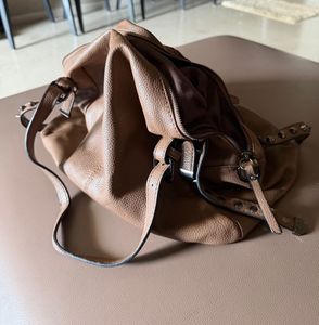 Chic Brown Textured Hobo Bag