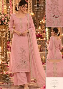 (NEW) Motif Embroidered Dress Material