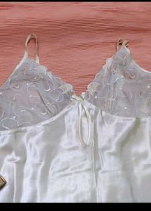 (Wink) Emerald Satin Nighty with Robe