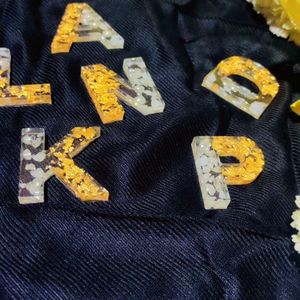 Resin Alphabet Keychain