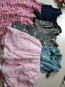 combo three  girls dresses 2 to 3 year