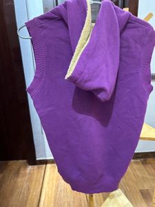 Purple Sleeveless Hoodie