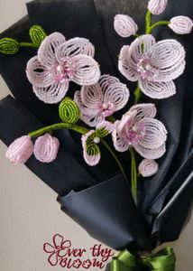 French beaded Orchids Bouquet