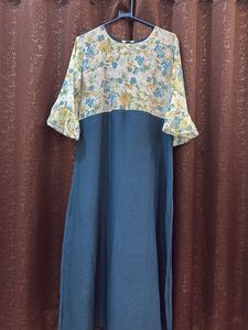 Floral Print Flared Sleeve maxi dress