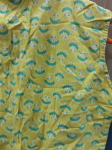 Yellow Sleeveless Printed Top