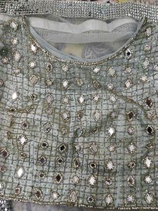 embellished  choli with dupatta