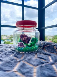 Handmade mini ecosystem globe jar