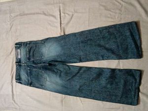men's Wide Leg Blue Jeans