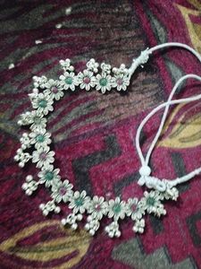 Bohemian Floral Silver Necklace