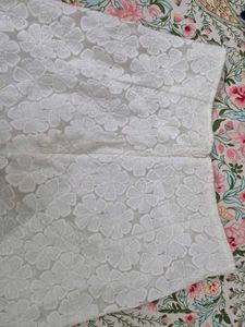 White Floral Lace Skirt