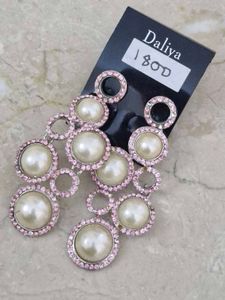 Dazzling Pearl &amp; Crystal Earrings