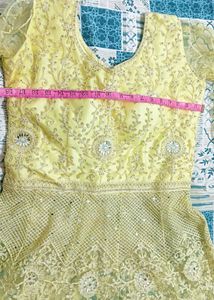 Designer Yellow Peplum Lehenga Choli Set