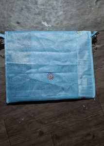 Elegant Blue Clutch Bag with Chain