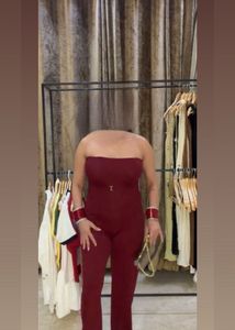 Pink Strapless Jumpsuit