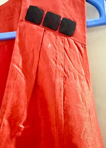 Vibrant orange V-Neck dress