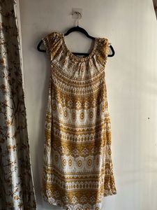 Boho Print Off-Shoulder Dress