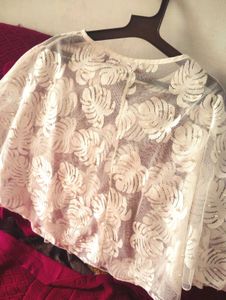 Elegant White Lace Cape Top