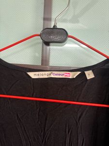 Embroidered Sleeveless Black Tunic