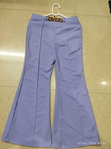 purple Flare trouser with Chain Detail