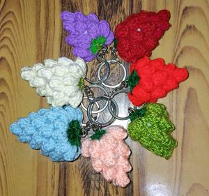 Handmade Crochet Flower Keychains