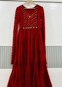 Designer Stunning Red Ethnic Gown