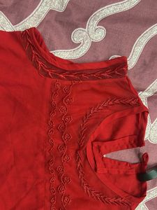 Red Indo-western Top