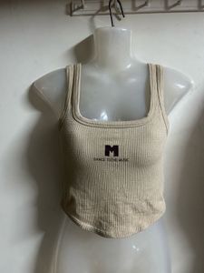 Ribbed Tank Top with "M Dance to the Music"