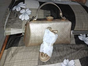 Golden Clutch Bag