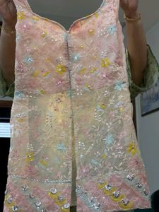 Embroidered Kurta Sharara Set - Pastel Floral