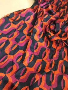 Retro Print Wrap Dress/nerver worn.