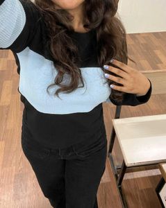 Color Block Crewneck Sweatshirt