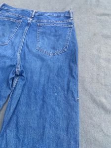 💯 Vintage Blue Denim Jeans | Wide Leg Baggy Fit