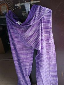 Comfortable Purple Striped Lounge Pants