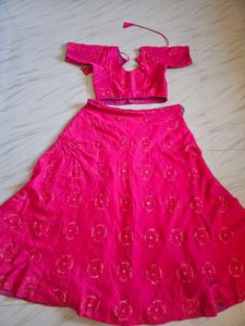 Gorgeous Pink sequins Lehenga Choli Set