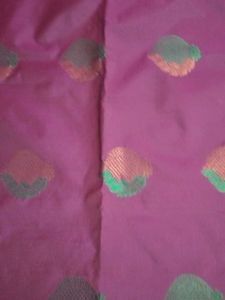 Elegant Purple Saree with Gold Border