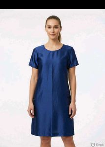 Elegant Royal Blue Short Sleeve Dress