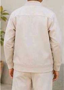 Retro Style Beige Jacket with T shirt set