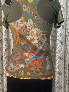 Boho Patterned Short Sleeve Top