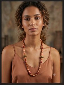 Boho Wood Bead Necklace