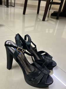 Black Sparkly Platform Heels size 36