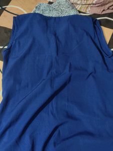 Stylish Blue Button-Up Blouse