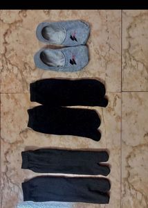 Comfortable No-Show & Tabi Socks Set