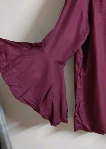 XXL Maroon Top with Cut-outs